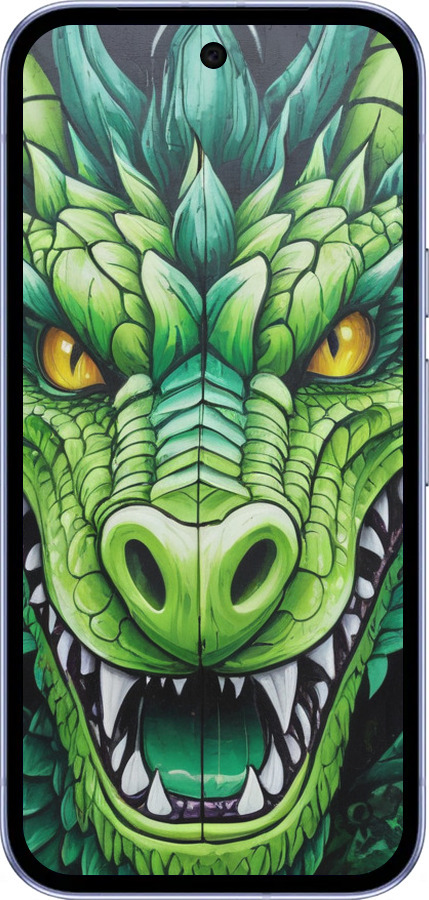 Силиконовый чехол Зелёный дракон для Google Pixel 9A - 5816u-3899 изображение 