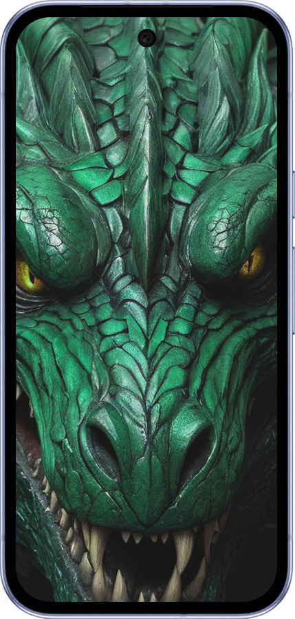 Силиконовый чехол Зелёный дракон v2 для Google Pixel 9A - 5817u-3899 изображение 