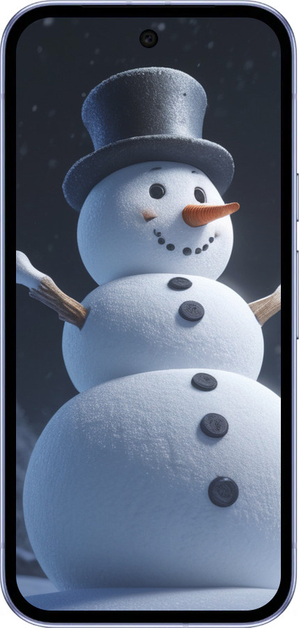 Силиконовый чехол Снеговик для Google Pixel 9A - 5826u-3899 изображение 