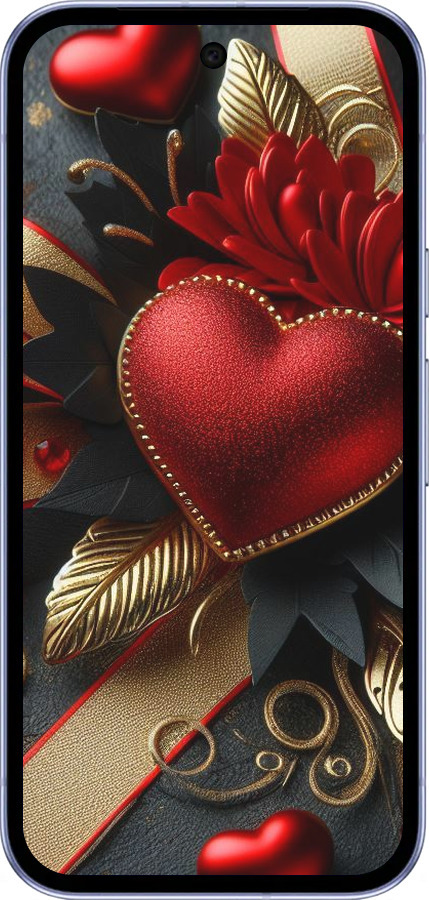 Силиконовый чехол Сердечки v2 для Google Pixel 9A - 5832u-3899 изображение 