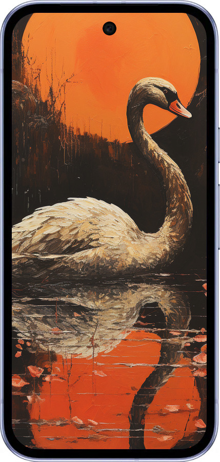 Силиконовый чехол Лебедь для Google Pixel 9A - 5964u-3899 изображение 