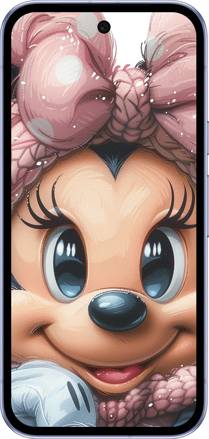 Силиконовый чехол Минни Маус с бантиком для Google Pixel 9A - 6055u-3899 изображение 