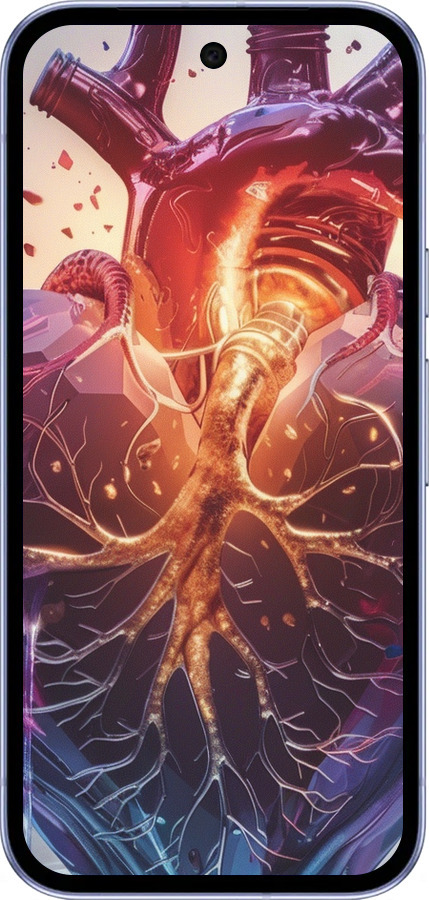 Силиконовый чехол Crystal Heart для Google Pixel 9A - 6070u-3899 изображение 