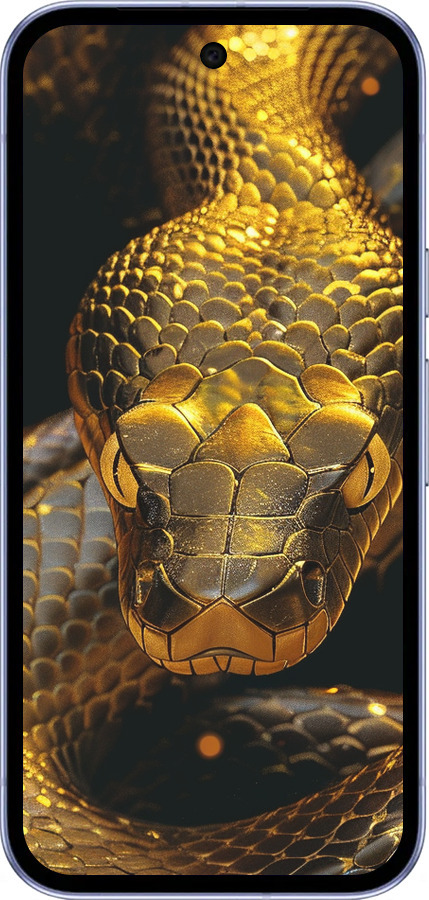 Силіконовий чехол Golden snake для Google Pixel 9A - 6072u-3899 изображение 