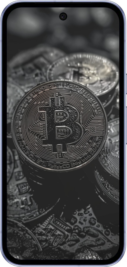 Силиконовый чехол Black Bitcoin для Google Pixel 9A - 6090u-3899 изображение 