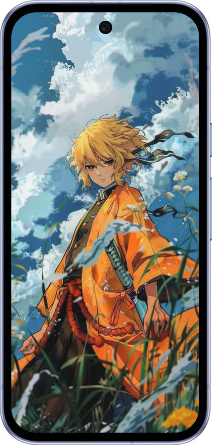 Силиконовый чехол Zenitsu Agatsuma для Google Pixel 9A - 6117u-3899 изображение 