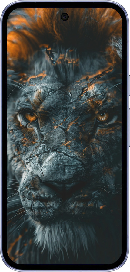 Силіконовий чехол Полум'яний лев для Google Pixel 9A - 6153u-3899 изображение 