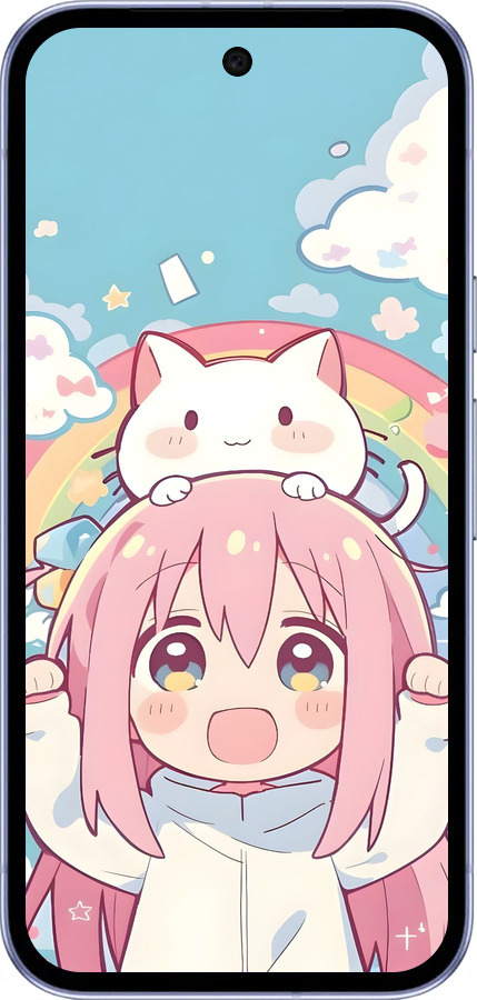 Силиконовый чехол Девочка аниме радуга для Google Pixel 9A - 6304u-3899 изображение 