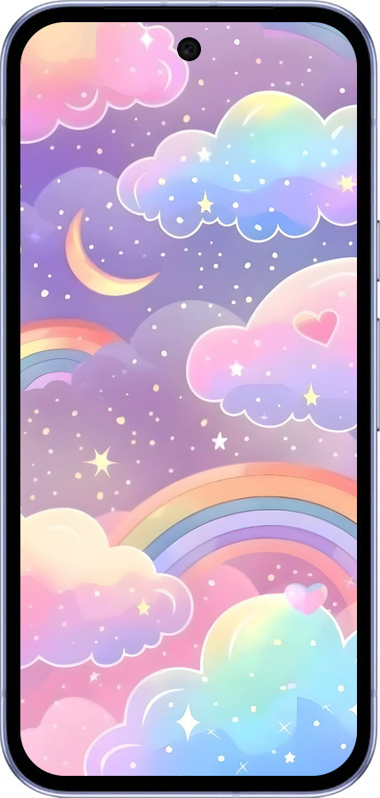 Силіконовий чехол Хмари та веселка для Google Pixel 9A - 6312u-3899 изображение 