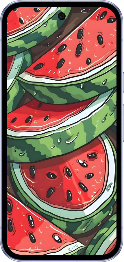 Силиконовый чехол Арбуз для Google Pixel 9A - 6315u-3899 изображение 