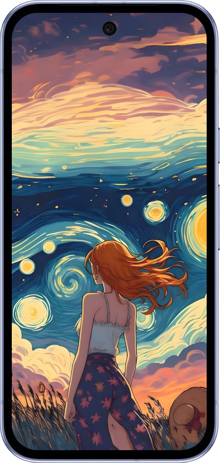 Силиконовый чехол Девушка Арт для Google Pixel 9A - 6325u-3899 изображение 