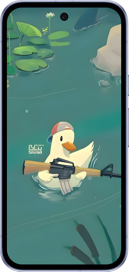 Силіконовий чехол Каченя з автоматом для Google Pixel 9A - 6356u-3899 изображение 