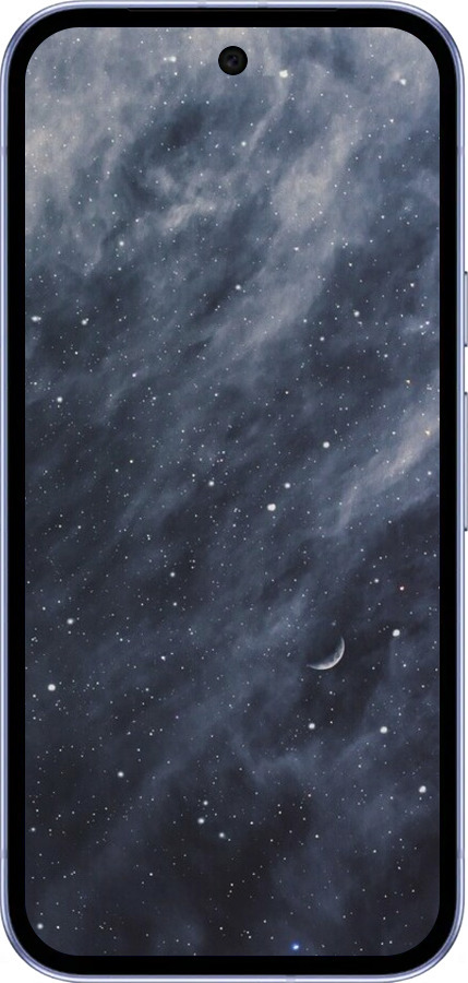 Силиконовый чехол Голубые облака, Голубая луна для Google Pixel 9A - 6398u-3899 изображение 