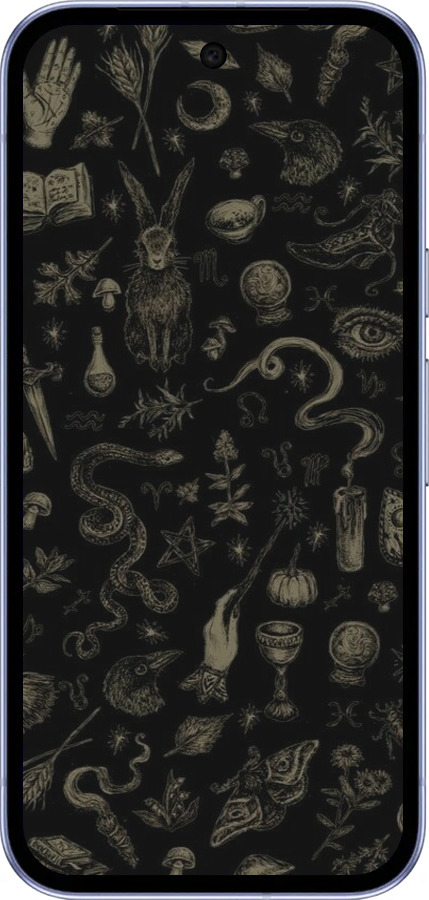 Силиконовый чехол Мистический коллаж с травами и магическими символами для Google Pixel 9A - 6428u-3899 изображение 