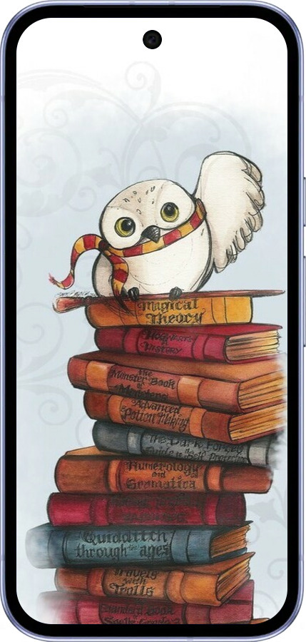 Силиконовый чехол Сова и книги для Google Pixel 9A - 6436u-3899 изображение 