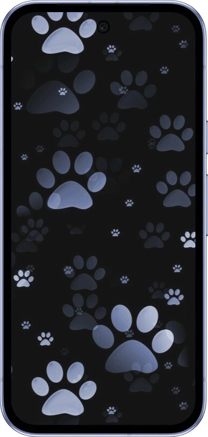 Силиконовый чехол С синими отпечатками лап для Google Pixel 9A - 6441u-3899 изображение 