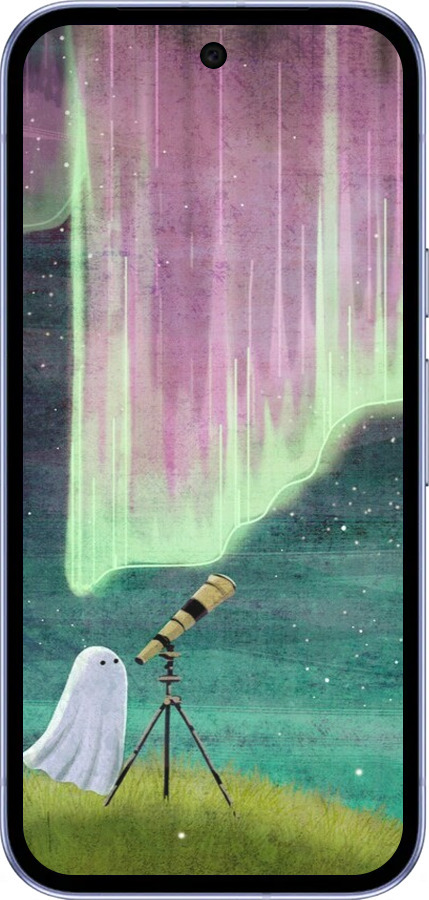 Силиконовый чехол Привидение и звезды для Google Pixel 9A - 6443u-3899 изображение 