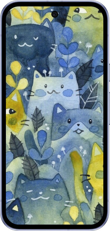 Силиконовый чехол С изображением кошачьего леса для Google Pixel 9A - 6447u-3899 изображение 