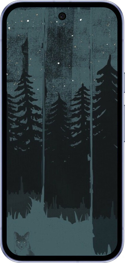 Силиконовый чехол Лиса и ночной лес для Google Pixel 9A - 6481u-3899 изображение 