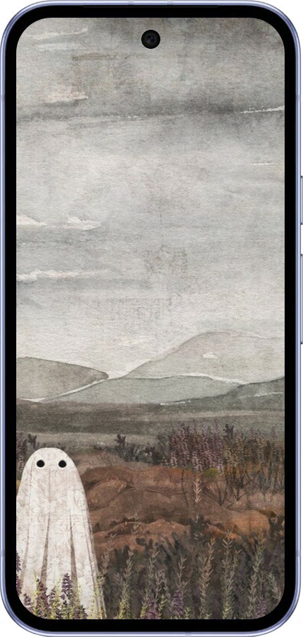 Силиконовый чехол Одинокий призрак на фоне гор для Google Pixel 9A - 6486u-3899 изображение 