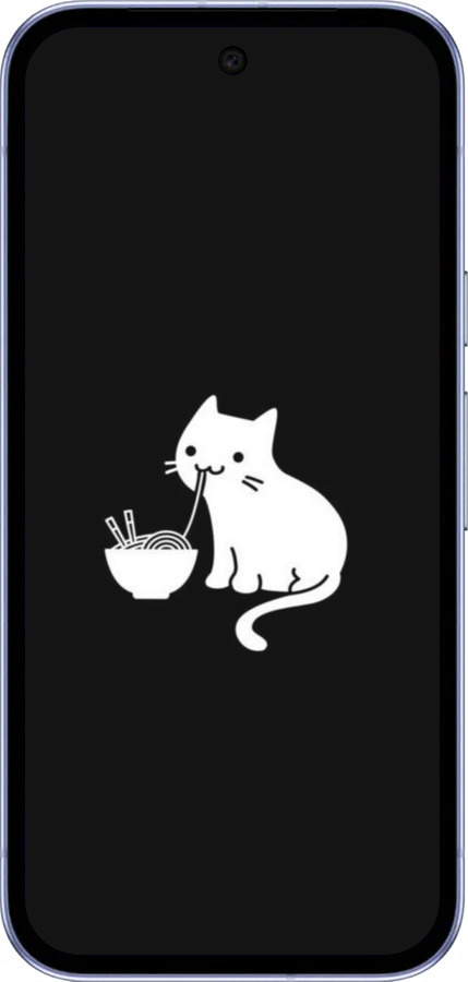 Силиконовый чехол С милым котом на черном фоне для Google Pixel 9A - 6528u-3899 изображение 