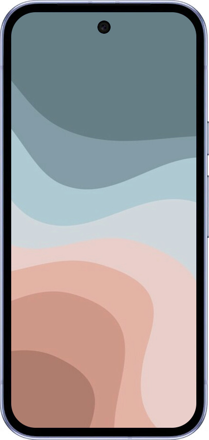 Силиконовый чехол С синими и розовыми волнами в стиле ретро для Google Pixel 9A - 6532u-3899 изображение 