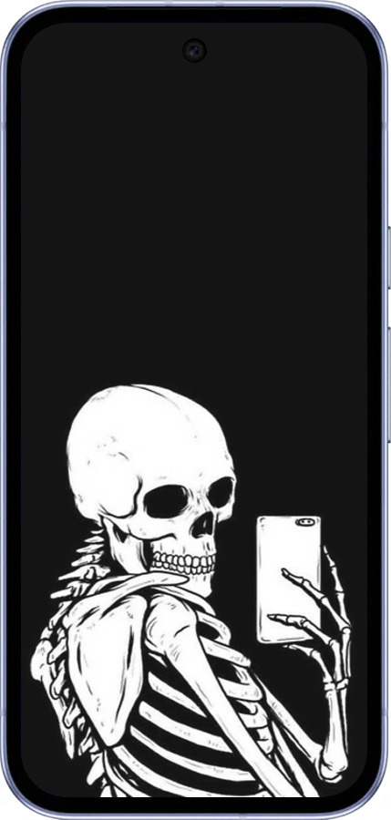 Силиконовый чехол Скелет делает Selfie для Google Pixel 9A - 6535u-3899 изображение 