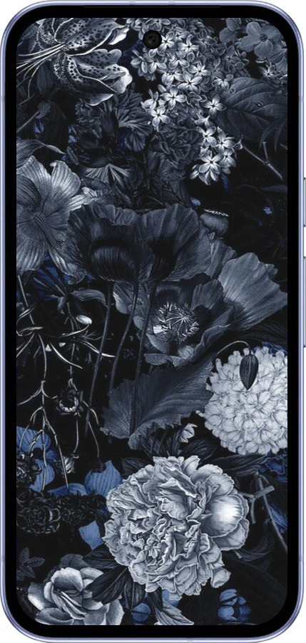 Силиконовый чехол Абстрактный цветочный рисунок в синих тонах для Google Pixel 9A - 6539u-3899 изображение 