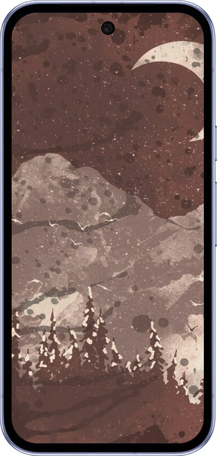 Силиконовый чехол С изображением лунного пейзажа в ночном лесу для Google Pixel 9A - 6546u-3899 изображение 