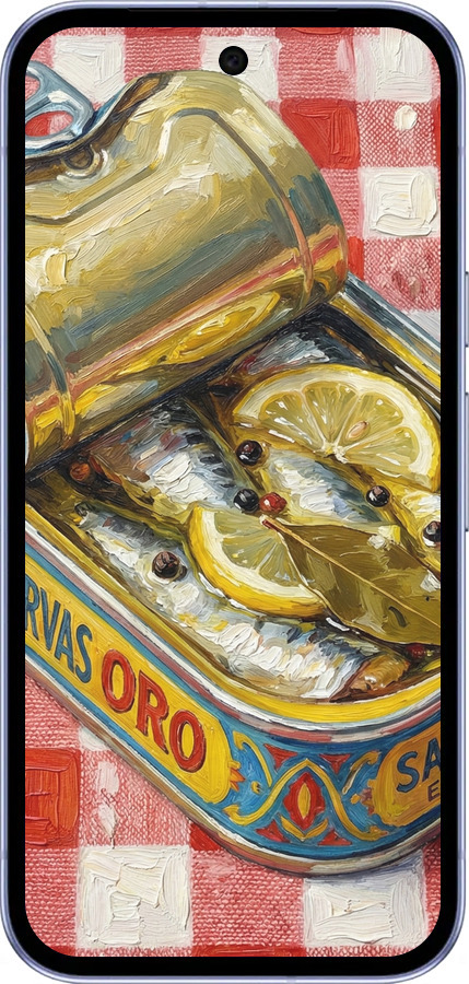 Силиконовый чехол Vintage Sardine Tin Phone для Google Pixel 9A - 6772u-3899 изображение 