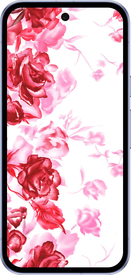 Силиконовый чехол Нарисованные розы для Google Pixel 9A - 724u-3899 изображение 