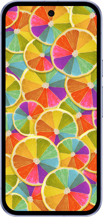 Силиконовый чехол Разноцветные дольки лимона для Google Pixel 9A - 861u-3899 изображение 