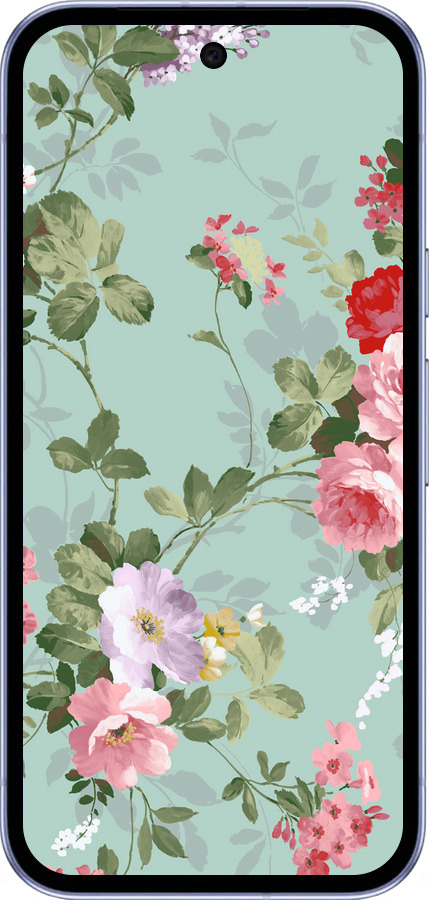 Силиконовый чехол Цветочные обои 2 для Google Pixel 9A - 862u-3899 изображение 