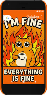 3D пластиковый матовый чехол Funny Cat для Google Pixel XL - 6786m-401 изображение 