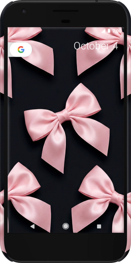 3D пластиковий матовий чехол Coquette Ribbons Dark Coquette для Google Pixel XL - 6767m-401 изображение 