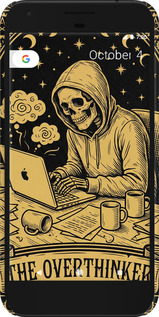 3D пластиковый матовый чехол The Overthinker для Google Pixel - 6774m-400 изображение 