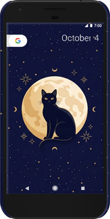 3D пластиковый матовый chehol(1620) - TRANSLATE NOT EXISTS 'Cute Cat Celestial/Witchy' dlya(1621) - TRANSLATE NOT EXISTS Google Pixel - 6787m-400 изображение 1