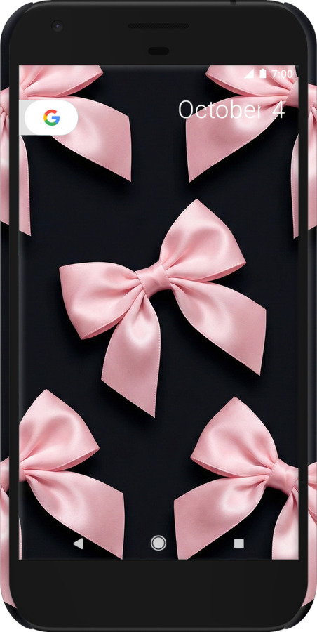 3D пластиковый матовый чехол Coquette Ribbons Dark Coquette для Google Pixel - 6767m-400 изображение 