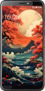 Силиконовый чехол Природа японии для HTC Desire 12 Plus - 6327u-1485 изображение 