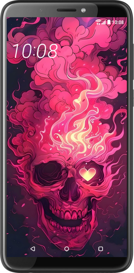 Силиконовый чехол Череп арт для HTC Desire 12 Plus - 6385u-1485 изображение 