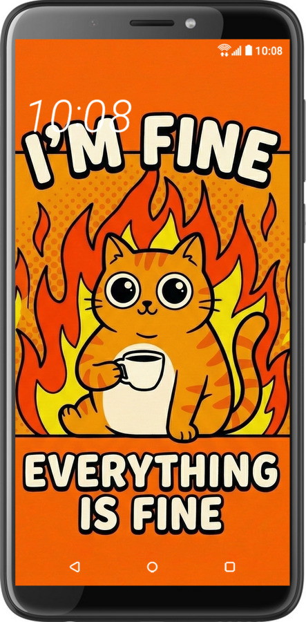 Силиконовый чехол Funny Cat для HTC Desire 12 Plus - 6786u-1485 изображение 