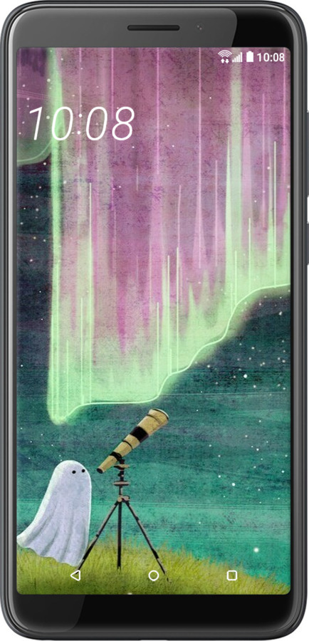 Силиконовый чехол Привидение и звезды для HTC Desire 12 - 6443u-1476 изображение 