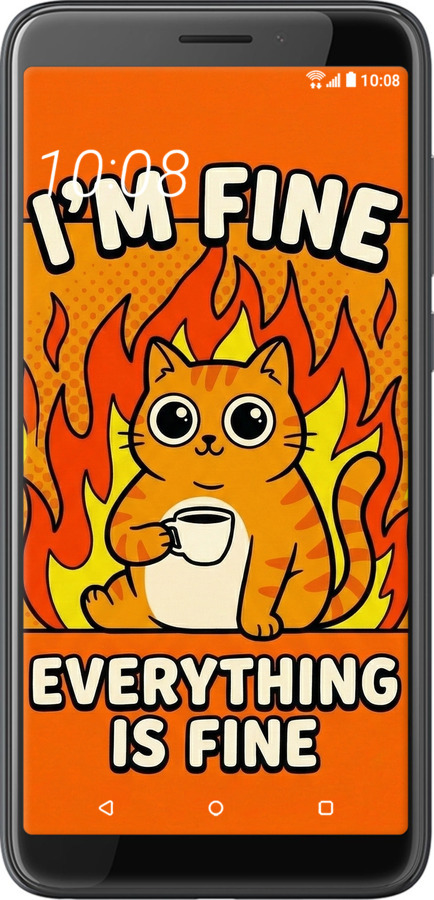 Силиконовый чехол Funny Cat для HTC Desire 12 - 6786u-1476 изображение 