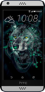 3D пластиковий глянцевий чехол Wolf для HTC Desire 530 - 6610c-613 изображение 