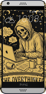3D пластиковый глянцевый чехол The Overthinker для HTC Desire 530 - 6774c-613 изображение 