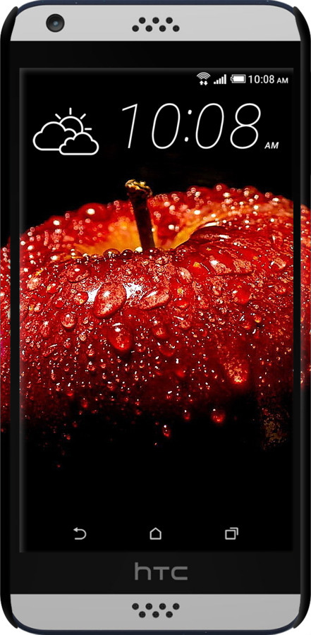 3D пластиковий глянцевий чехол Яблуко для HTC Desire 530 - 6022c-613 изображение 