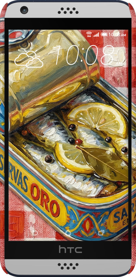 3D пластиковый глянцевый чехол Vintage Sardine Tin Phone для HTC Desire 530 - 6772c-613 изображение 