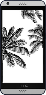Силиконовый чехол Пальмы1 для HTC Desire 530 - 4634u-613 изображение 