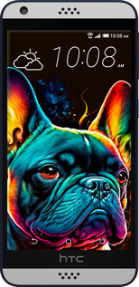 Силиконовый чехол Яркий бульдог для HTC Desire 630 - 5547u-454 изображение 