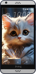 Силиконовый чехол White cat для HTC Desire 530 - 5646u-613 изображение 